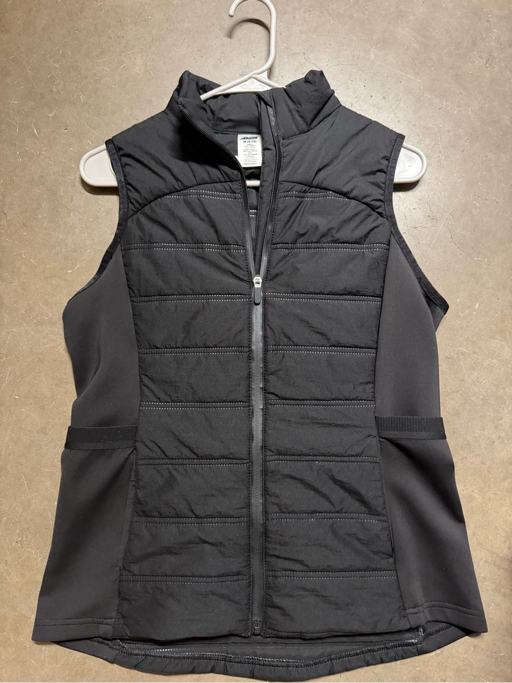 Women's Black Quilted Hybrid Vest - Unknown Brand